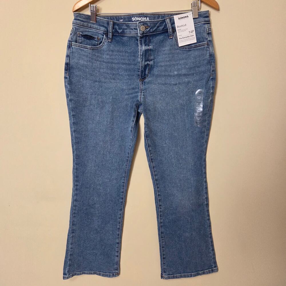 NWT Sonoma Goods For Life Women's 14Petite Everyday Bootcut Jeans